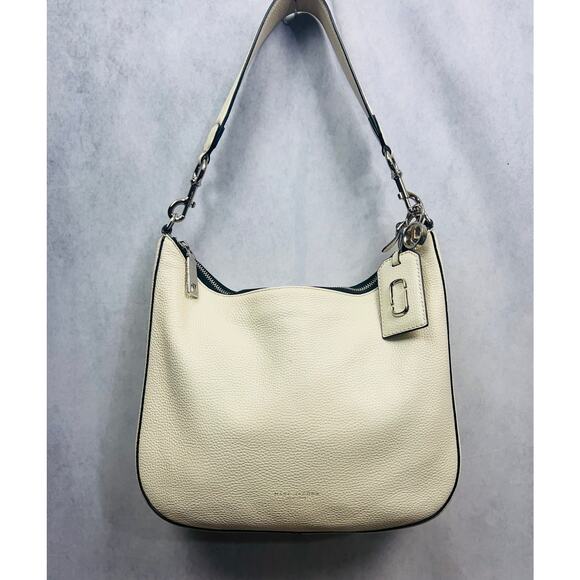 Marc Jacobs Gotham City Hobo Shoulder Bag Beige 100% Cow Leather - Picture 3 of 14